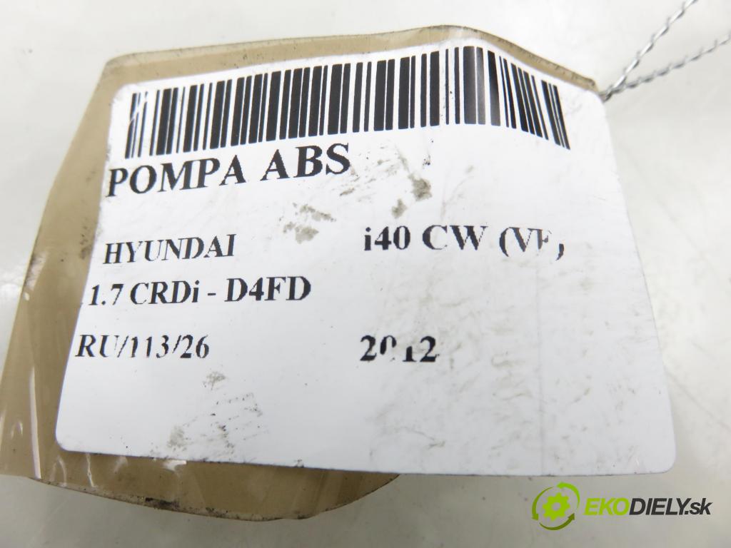 HYUNDAI i40 CW (VF) KOMBI 2012 100,00 1.7 CRDi 136 - D4FD 1685,00 pumpa ABS BE6003I505 ; 589203Z530 ; BH6013I502 (Pumpa ABS)
