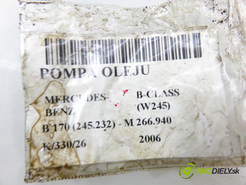 MERCEDES-BENZ KLASA B Sports Tourer (W245) MINIVAN 2006 85,00 B 170 (245.232) - M 266.940 1699,00 pumpa oleje 2661800351 ; 2661810601 (Olejové čerpadlo)