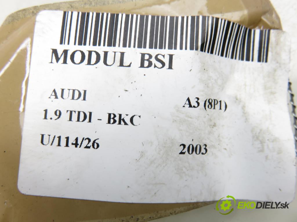 AUDI A3 (8P1) HB 2003 77,00 1.9 TDI PD 105 - BKC 1896,00 MODUL BSI 1K0937124H