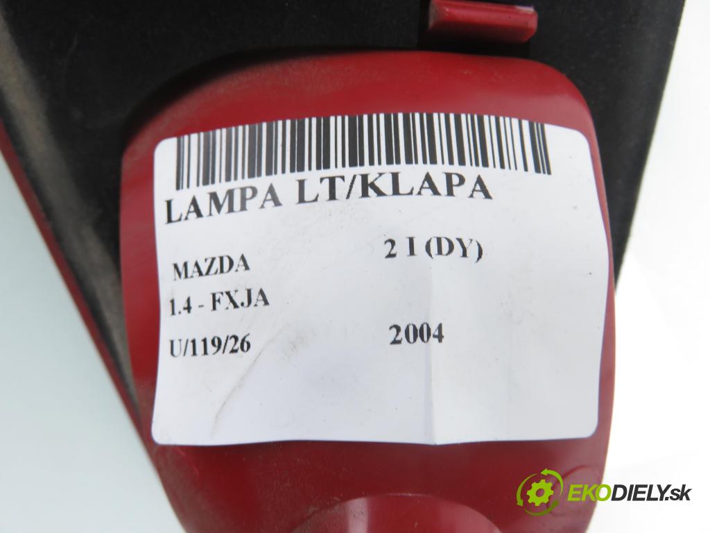 MAZDA 2 (DY) HB 2004 59,00 1.4 - FXJA 1388,00 Svetlo ľavé zadné kufor 3M7113547BG