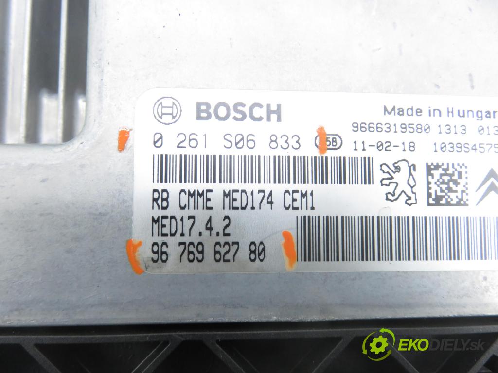 PEUGEOT 508 SW I (8E_) KOMBI 2011 115,00 1.6 THP - 5FV (EP6CDT) 1598,00 Riadiaca jednotka Motor 9676962780 ; 0261S06833