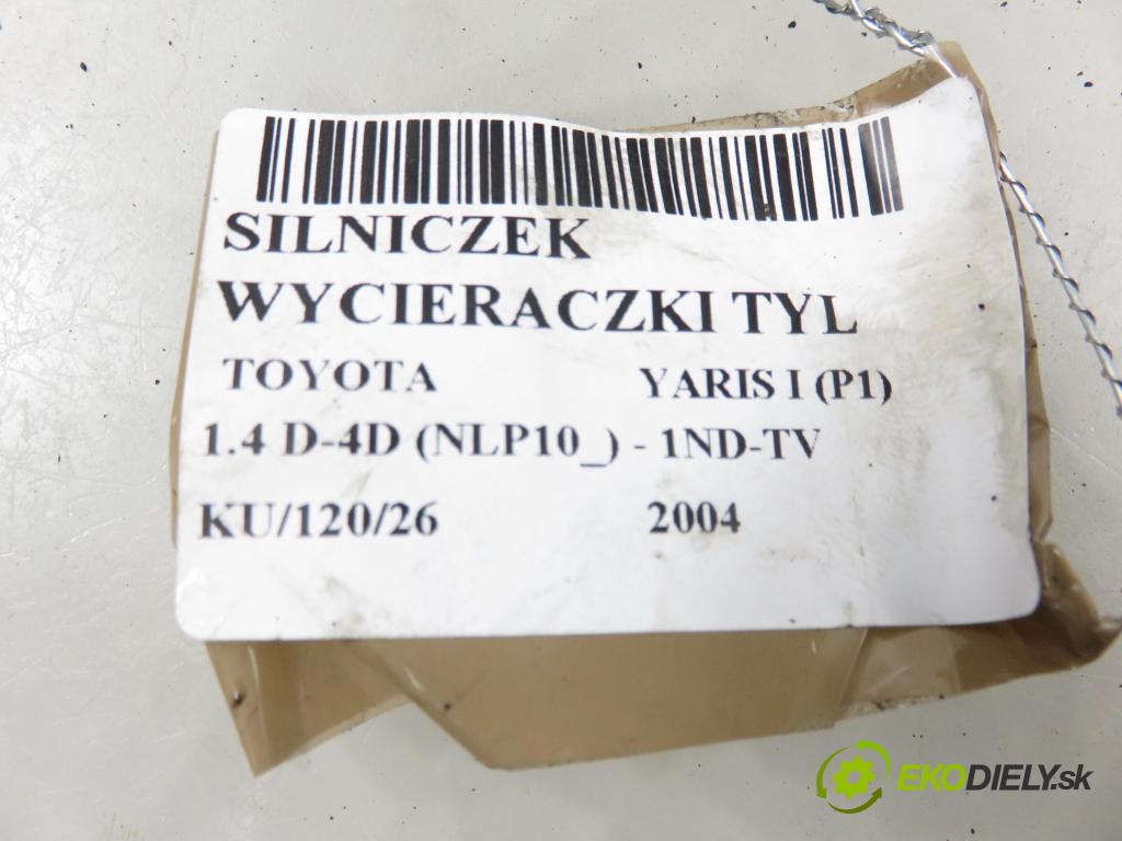TOYOTA YARIS (_P1_) HB 2004 55,00 1.4 D-4D (NLP10_) - 1ND-TV 1364,00 Motorček stierače zadné 851300D010