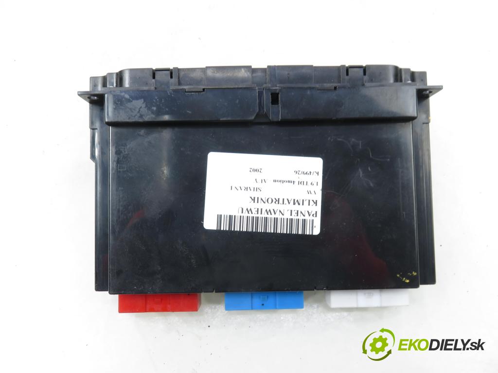 VW SHARAN (7M8, 7M9, 7M6) VAN 2002 85,00 1.9 TDI PD 115 4motion - AUY 1896,00 Panel kúrenia KLIMATRONIK YM2119988ACW ; 7M3907040B