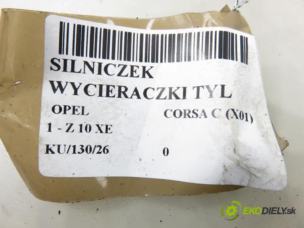 OPEL CORSA C (X01) HB 2002 43,00 1.0 12V 58 - Z 10 XE 973,00 Motorček stierače zadné 53011112