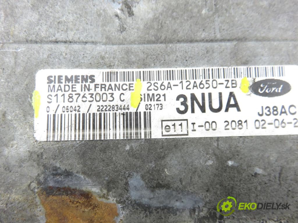 FORD FIESTA V (JH_, JD_) HB 2002 44,00 1.3 - BAJA 1299,00 Riadiaca jednotka Motor 2S6A12A650ZB ; S118763003C
