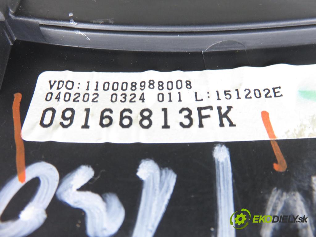 OPEL CORSA C (X01) HB 2002 43,00 1.0 12V 58 - Z 10 XE 973,00 prístrojovka elektrický 09166813FK