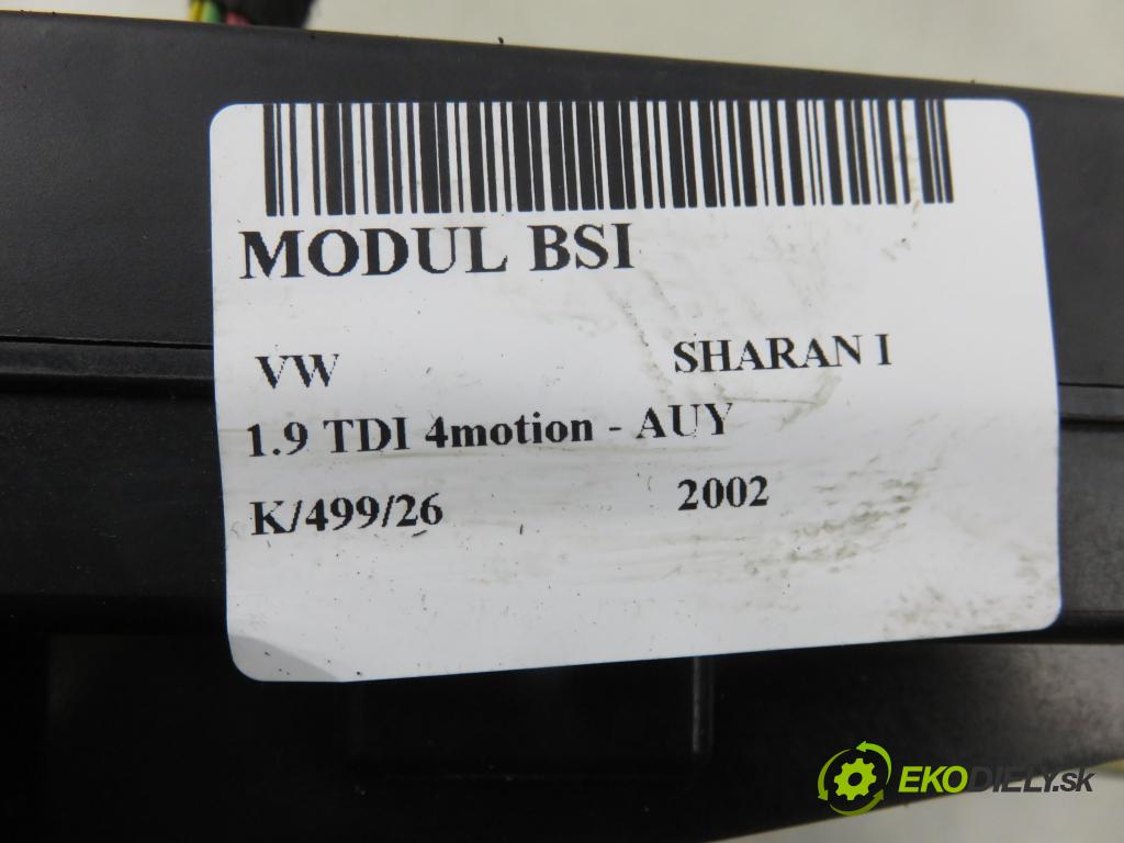 VW SHARAN (7M8, 7M9, 7M6) VAN 2002 85,00 1.9 TDI PD 115 4motion - AUY 1896,00 MODUL BSI S110730100I ; 7M3962258Q