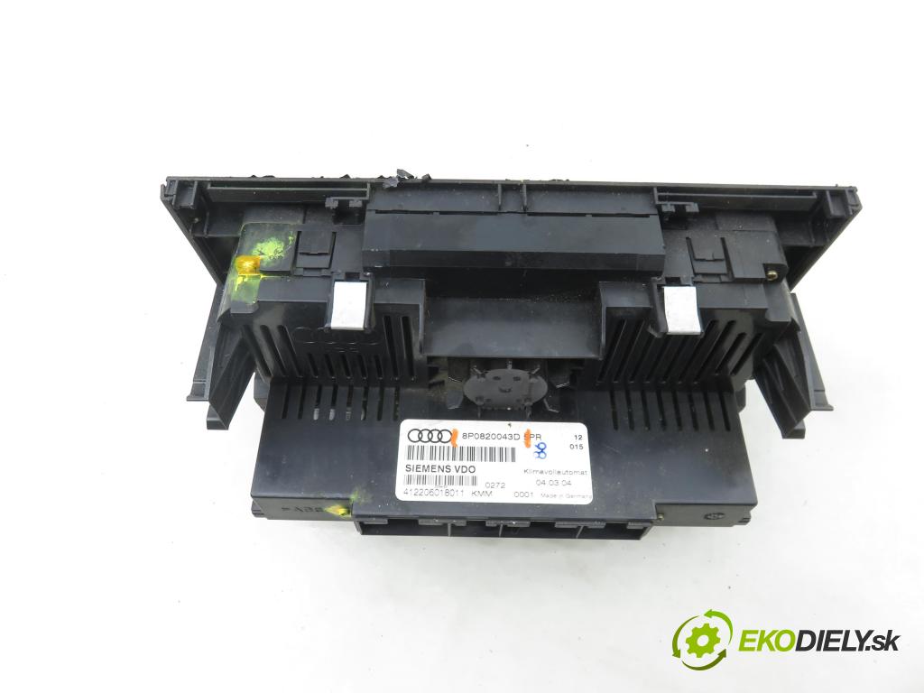 AUDI A3 (8P1) HB 2003 77,00 1.9 TDI PD 105 - BKC 1896,00 Panel kúrenia KLIMATRONIK 8P0820043D