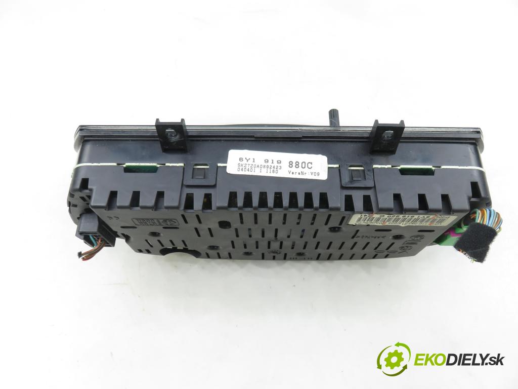 SKODA FABIA I (6Y2) HB 2001 44,00 1.4 - AZF 1397,00 Prístrojovka elektrický 6Y1919880C ; 110080015005