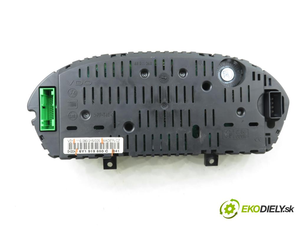 SKODA FABIA I (6Y2) HB 2001 44,00 1.4 - AZF 1397,00 Prístrojovka elektrický 6Y1919880C ; 110080015005