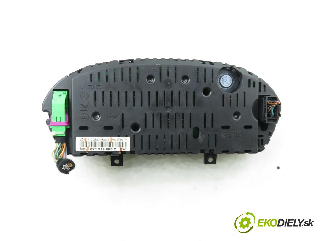 SKODA FABIA I (6Y2) HB 2001 44,00 1.4 - AZF 1397,00 Prístrojovka elektrický 6Y1919880C ; 110080015005