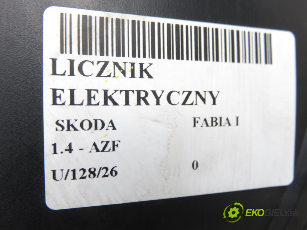 SKODA FABIA I (6Y2) HB 2001 44,00 1.4 - AZF 1397,00 Prístrojovka elektrický 6Y1919880C ; 110080015005