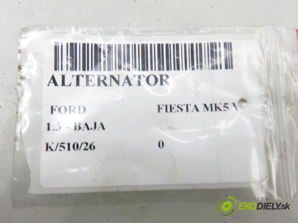 FORD FIESTA V (JH_, JD_) HB 2002 44,00 1.3 - BAJA 1299,00 Alternátor 2S6TFA (Alternátor)