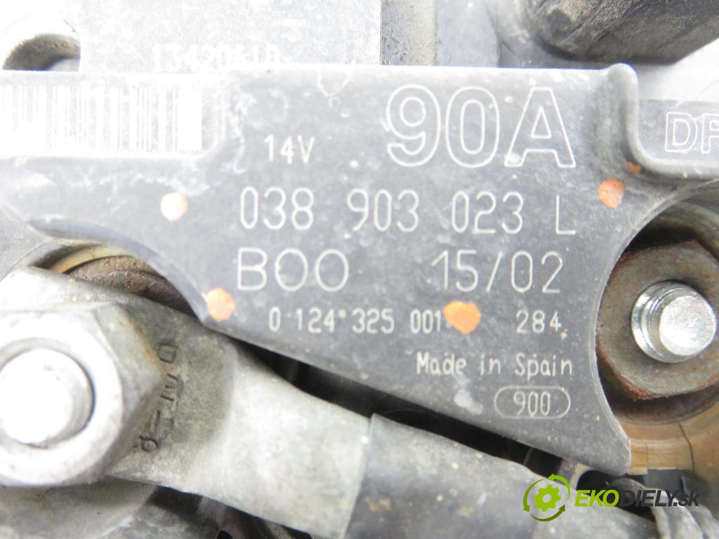 VW SHARAN (7M8, 7M9, 7M6) VAN 2002 85,00 1.9 TDI PD 115 4motion - AUY 1896,00 Alternátor 038903023L ; 0124325001 (Alternátor)