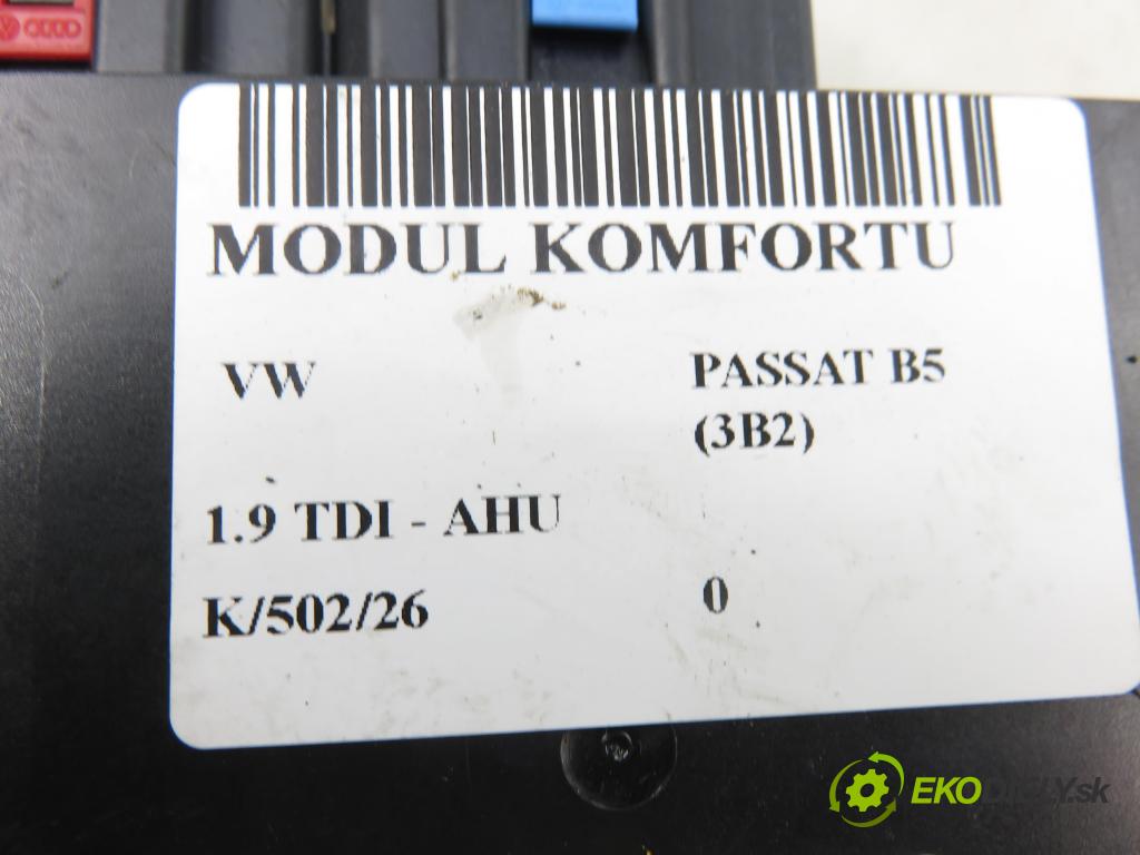 VW PASSAT B5 (3B2) SEDAN 1998 66,00 1.9 TDI 90 - AHU 1896,00 MODUL komfortu 1J0959799F