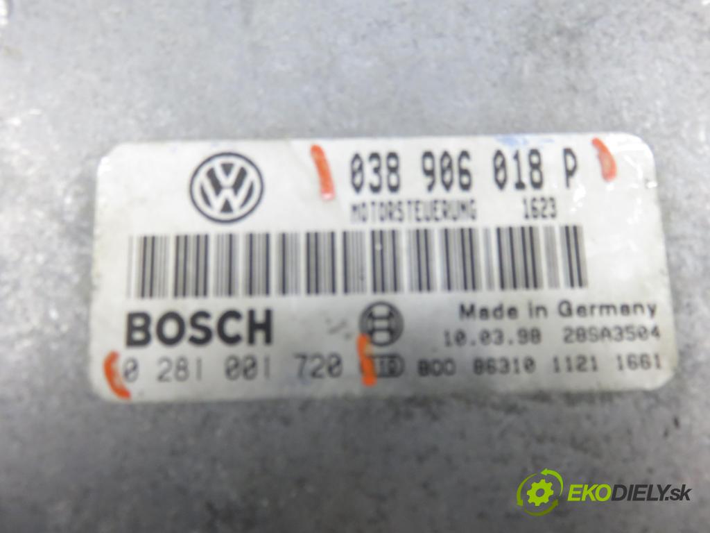VW PASSAT B5 (3B2) SEDAN 1998 66,00 1.9 TDI 90 - AHU 1896,00 Riadiaca jednotka Motor 038906018P ; 0281001720
