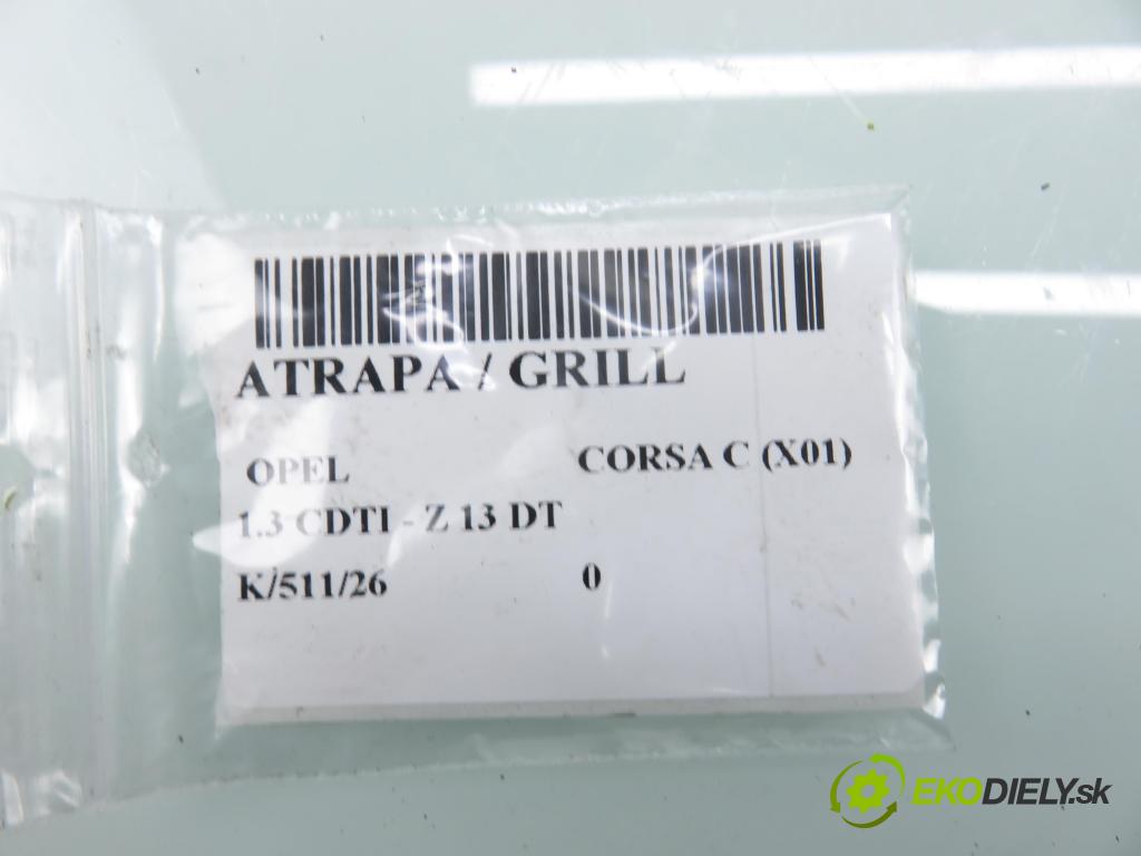 OPEL CORSA C (X01) HB 2004 51,00 1.3 CDTI - Z 13 DT 1248,00 Mriežka / maska 13120828