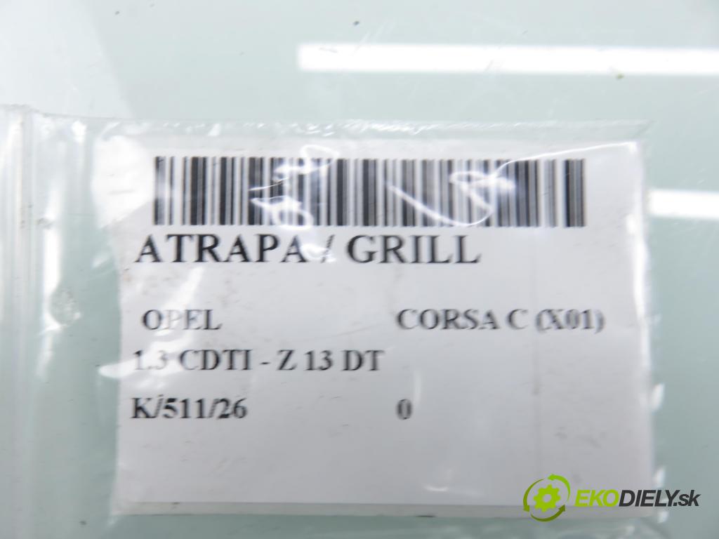 OPEL CORSA C (X01) HB 2004 51,00 1.3 CDTI - Z 13 DT 1248,00 Mriežka / maska 13120828