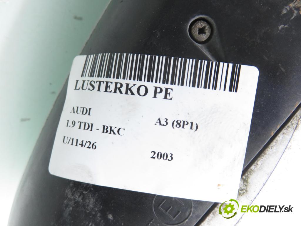 AUDI A3 (8P1) HB 2003 77,00 1.9 TDI PD 105 - BKC 1896,00 Spätné zrkadlo