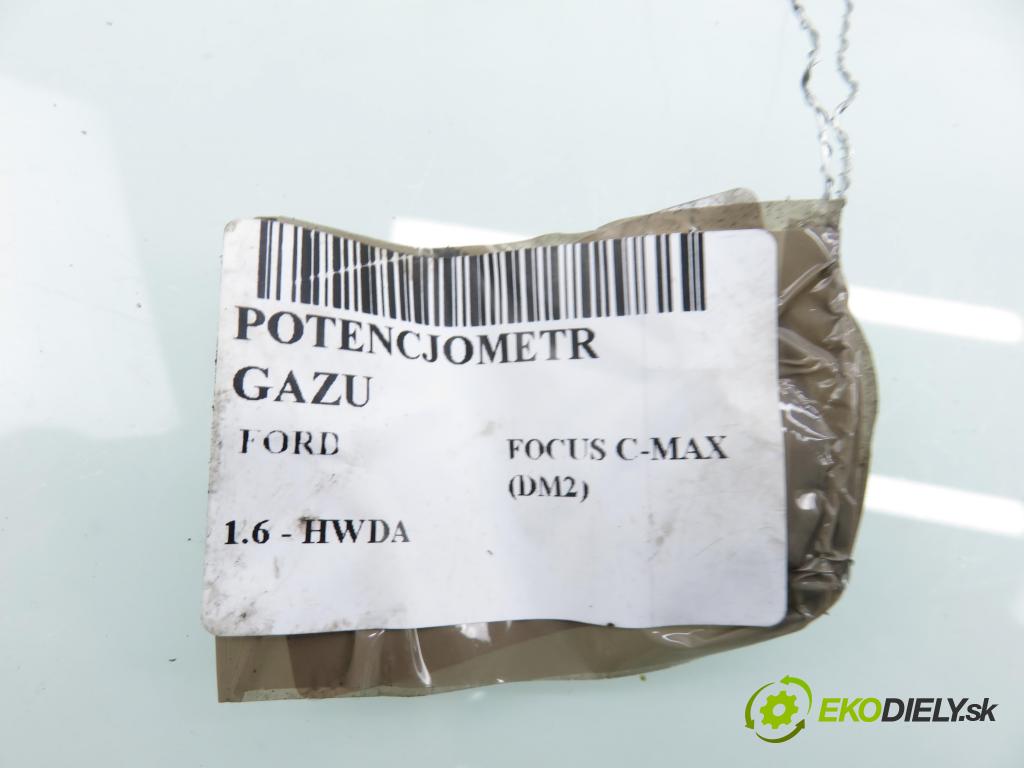 FORD FOCUS C-MAX (DM2) MINIVAN 2004 74,00 1.6 - HWDA 1596,00 potenciometr plynového pedálu 3M519F836AF ; 6PV0086411 (Potenciometr plynového pedálu)
