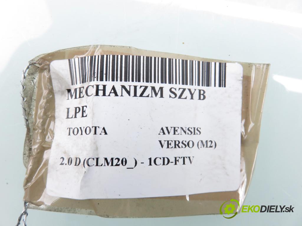TOYOTA AVENSIS VERSO (_M2_) MINIVAN 2003 85,00 2.0 D (CLM20_) - 1CD-FTV 1995,00 Mechanizmus okien 8572042070 ; 0620401160