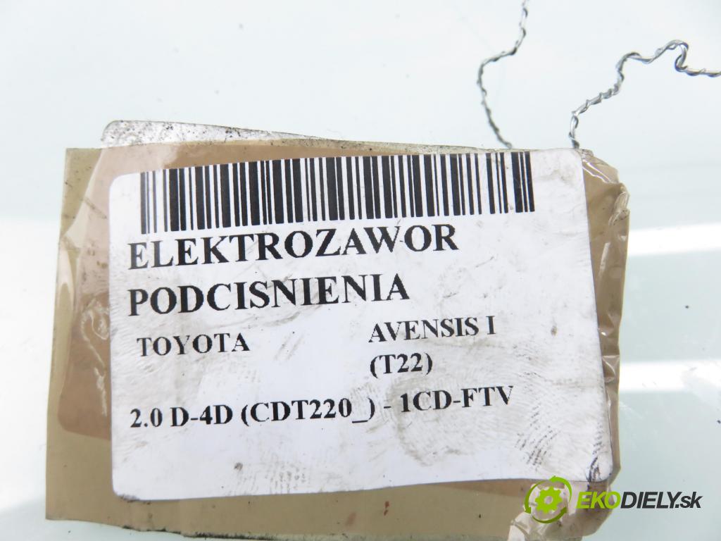 TOYOTA AVENSIS (_T22_) SEDAN 2000 81,00 2.0 D-4D (CDT220_) - 1CD-FTV 1995,00 ELEKTROVENTIL: VAKUUM: 2586027010 ; 1846004030