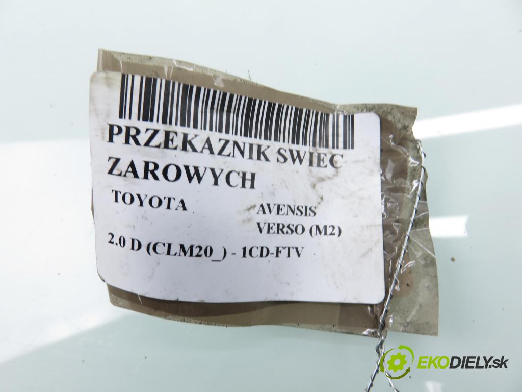 TOYOTA AVENSIS VERSO (_M2_) MINIVAN 2003 85,00 2.0 D (CLM20_) - 1CD-FTV 1995,00 RELÉ: JÚN: 2861067010 ; 1567000671