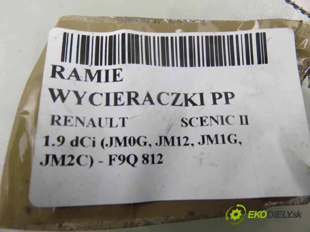 RENAULT SCENIC II (JM0/1_) MINIVAN 2003 88,00 1.9 dCi 120 - F9Q 812 1870,00 RAMENO: stierače PP 8200113231