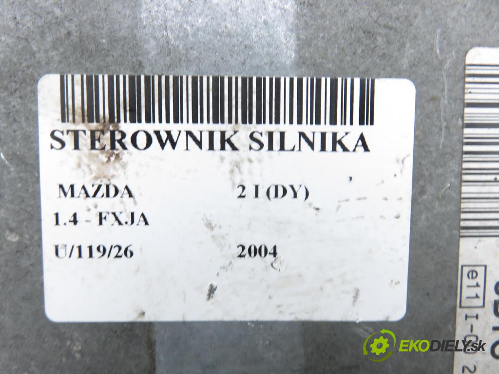 MAZDA 2 (DY) HB 2004 59,00 1.4 - FXJA 1388,00 Riadiaca jednotka Motor 4S6112A650NC