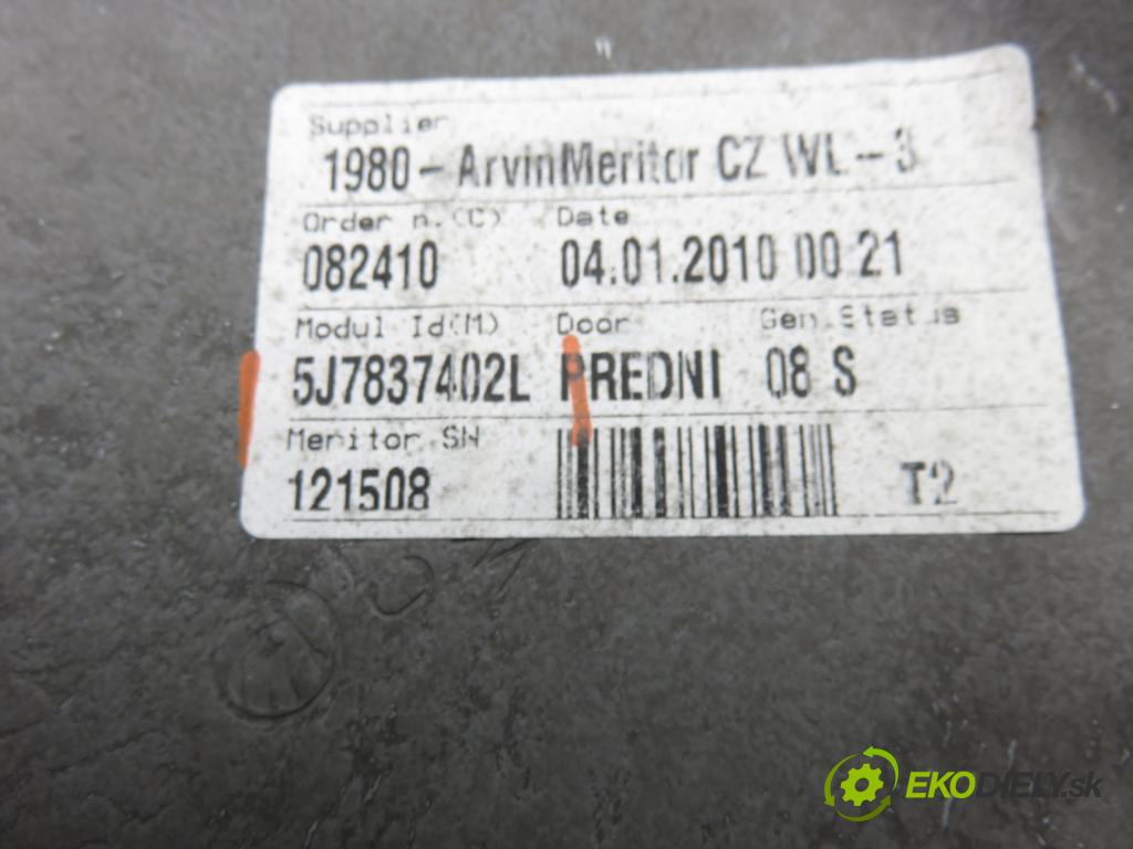 SKODA ROOMSTER (5J) HB 2010 51,00 1.4 TDI - BNM 1422,00 Mechanizmus okien 5J7837402L