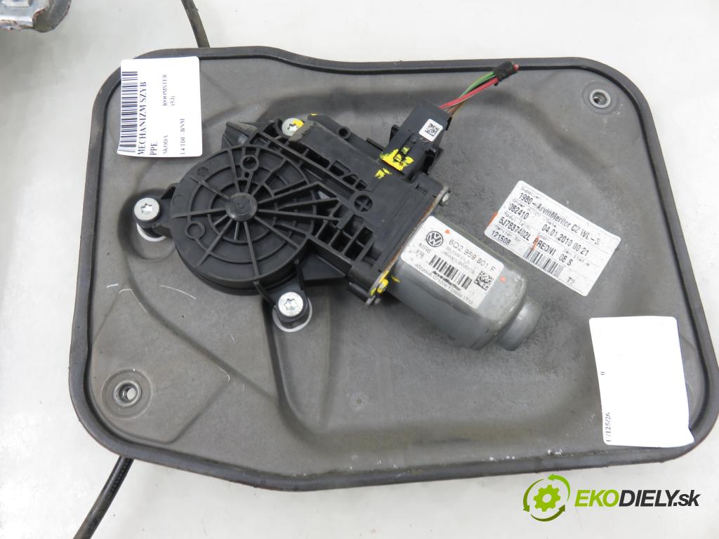 SKODA ROOMSTER (5J) HB 2010 51,00 1.4 TDI - BNM 1422,00 Mechanizmus okien 5J7837402L