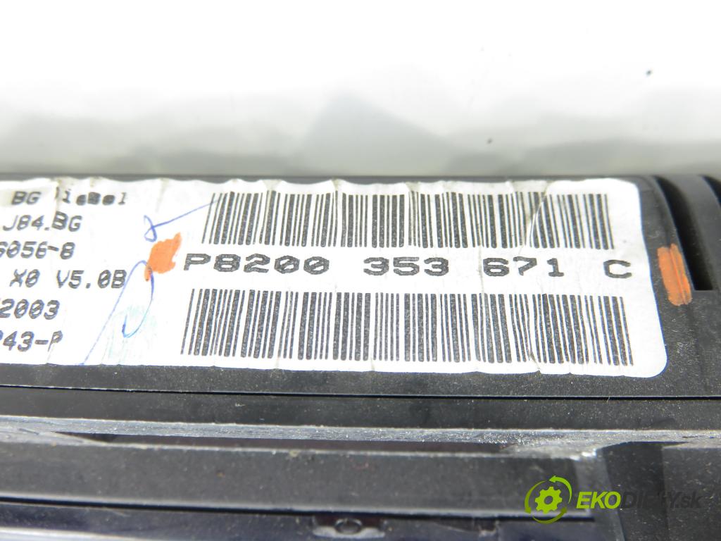 RENAULT SCENIC II (JM0/1_) MINIVAN 2003 88,00 1.9 dCi 120 - F9Q 812 1870,00 Prístrojovka elektrický P8200353671C
