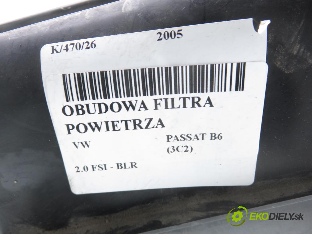 VW PASSAT B6 (3C2) SEDAN 2005 110,00 2.0 FSI - BLR 1984,00 obal filtra vzduchu 3C0129601AC ; 3C0129607S (Kryt vzduchového filtru)