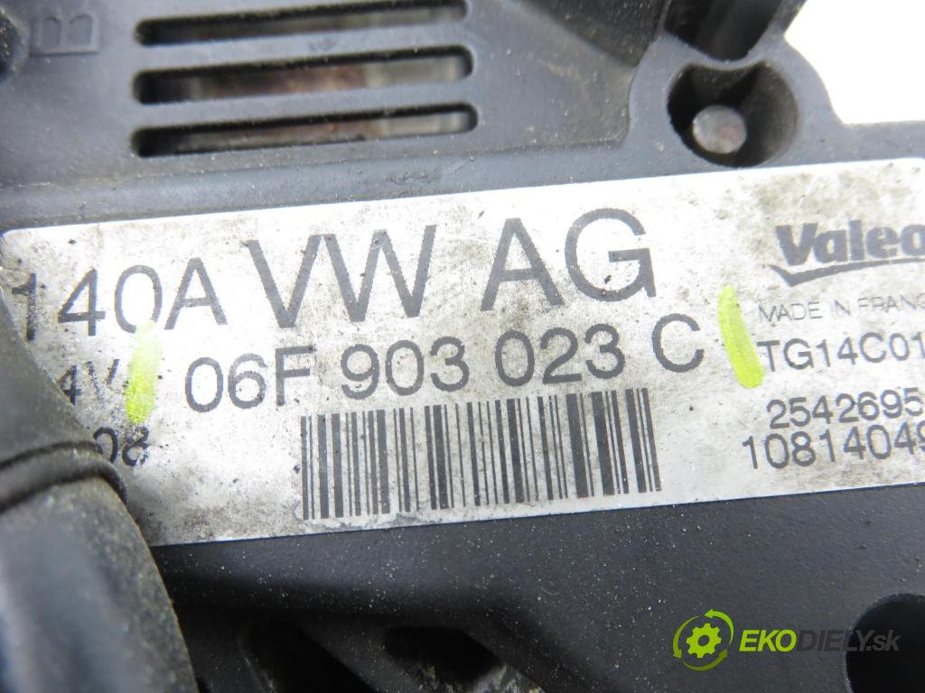 VW TIGUAN (5N_) SUV 2008 103,00 2.0 TDI 4motion - CBAB 1968,00 Alternátor 06F903023C (Alternátor)
