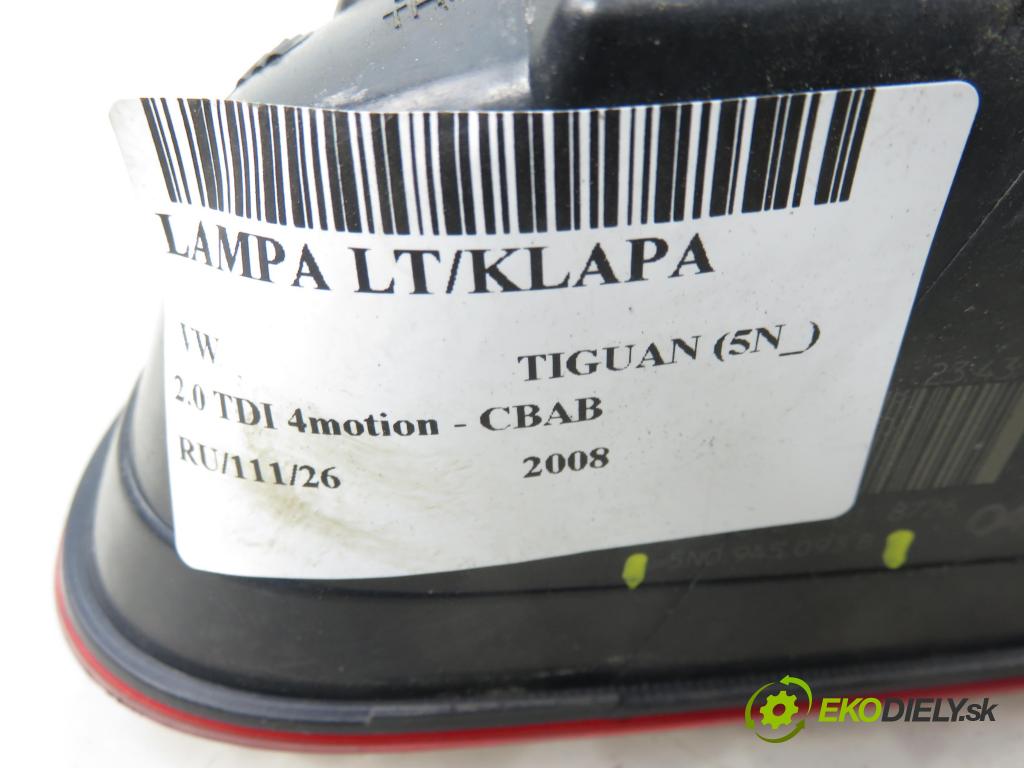 VW TIGUAN (5N_) SUV 2008 103,00 2.0 TDI 4motion - CBAB 1968,00 Svetlo ľavé zadné kufor 5N0945093B
