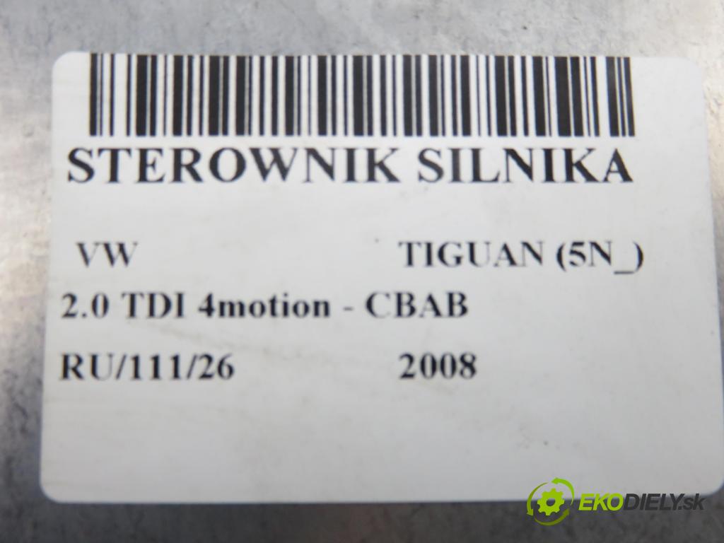 VW TIGUAN (5N_) SUV 2008 103,00 2.0 TDI 4motion - CBAB 1968,00 Riadiaca jednotka Motor 03L906022GT ; 03L906022G ; 0281015192