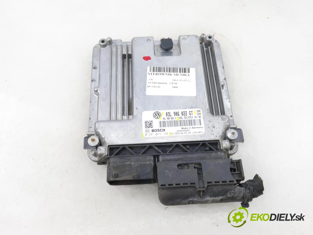 VW TIGUAN (5N_) SUV 2008 103,00 2.0 TDI 4motion - CBAB 1968,00 Riadiaca jednotka Motor 03L906022GT ; 03L906022G ; 0281015192