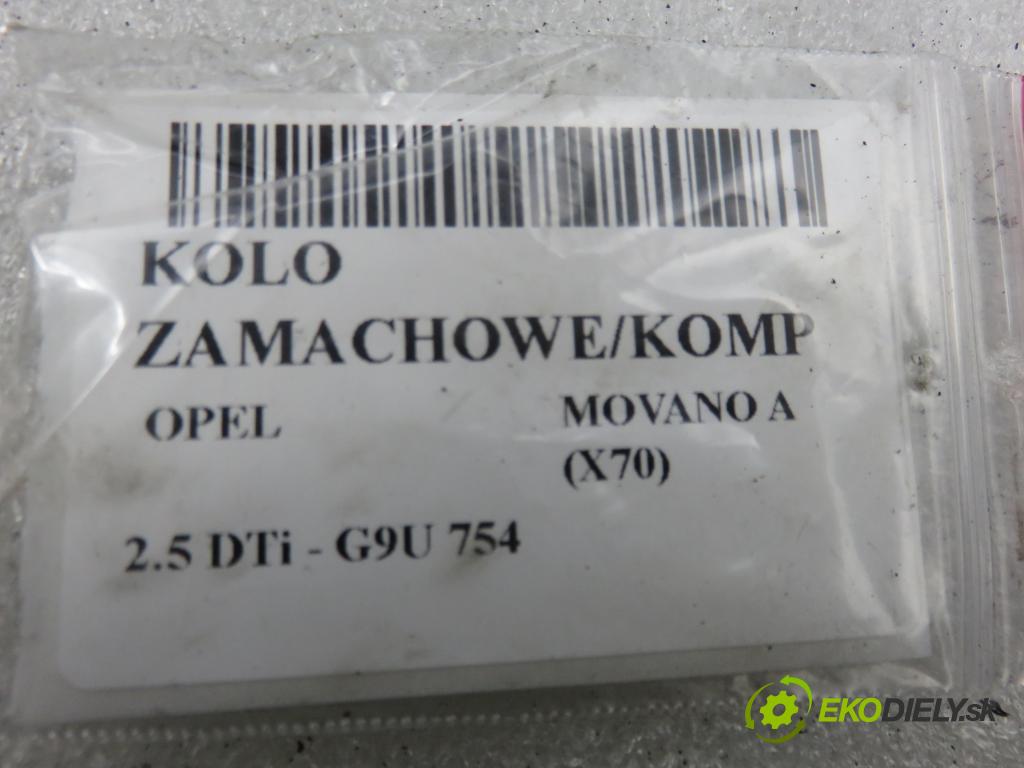 OPEL MOVANO Platforma / podwoyie (X70) FURGON 2004 0,00 2.5 DTi - G9U 754 2464,00 Koleso zotrvačník 8200117425 ; 8201313792 ; 8200828444
