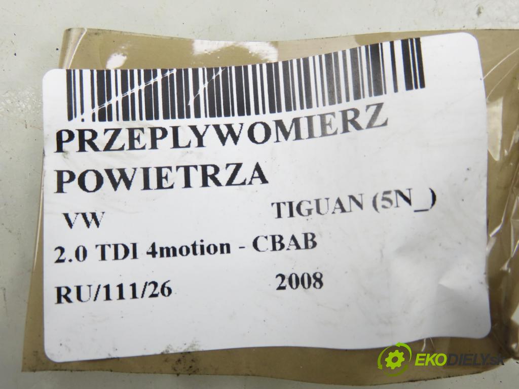 VW TIGUAN (5N_) SUV 2008 103,00 2.0 TDI 4motion - CBAB 1968,00 váha vzduchu vzduchu F00C2G7017 ; 0281906461C ; 03G906461C
