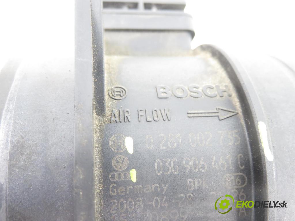 VW TIGUAN (5N_) SUV 2008 103,00 2.0 TDI 4motion - CBAB 1968,00 váha vzduchu vzduchu F00C2G7017 ; 0281906461C ; 03G906461C