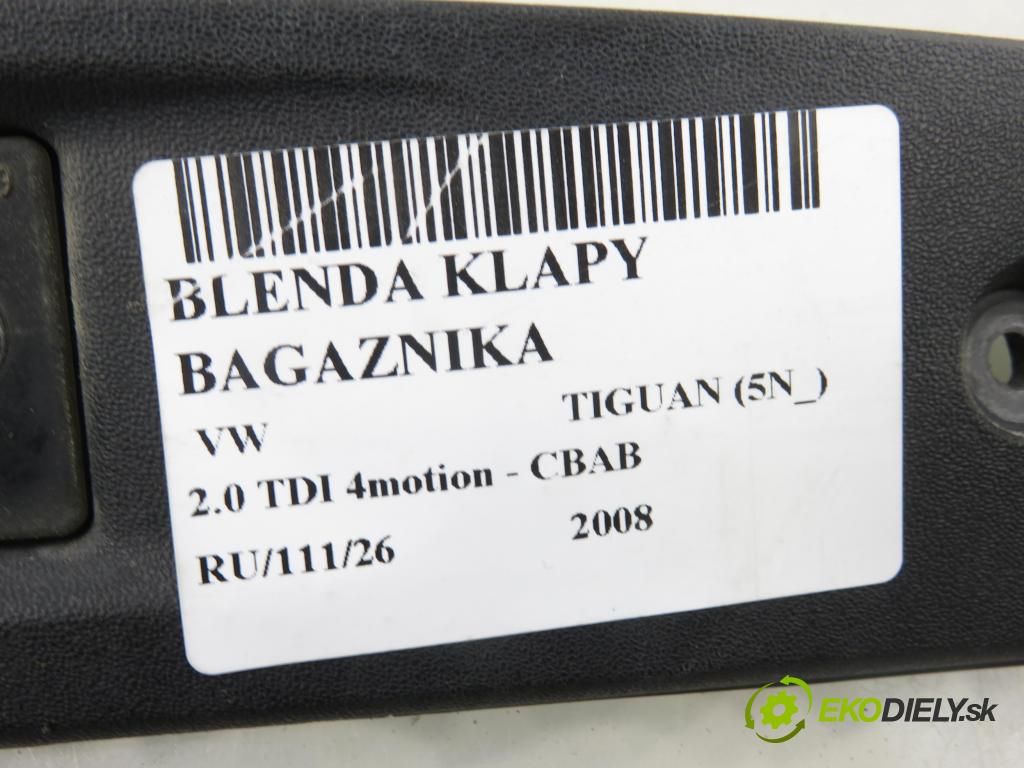 VW TIGUAN (5N_) SUV 2008 103,00 2.0 TDI 4motion - CBAB 1968,00 zadní část - čelo dveří kufr 5N0827287A