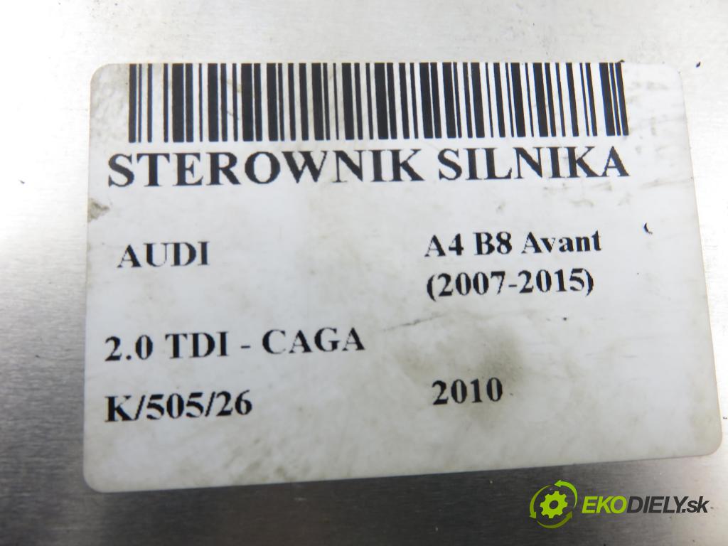AUDI A4 Avant (8K5, B8) KOMBI 2010 105,00 2.0 TDI - CAGA 1968,00 Riadiaca jednotka Motor 0281016698 ; 03L906019AS ; 03L906022B