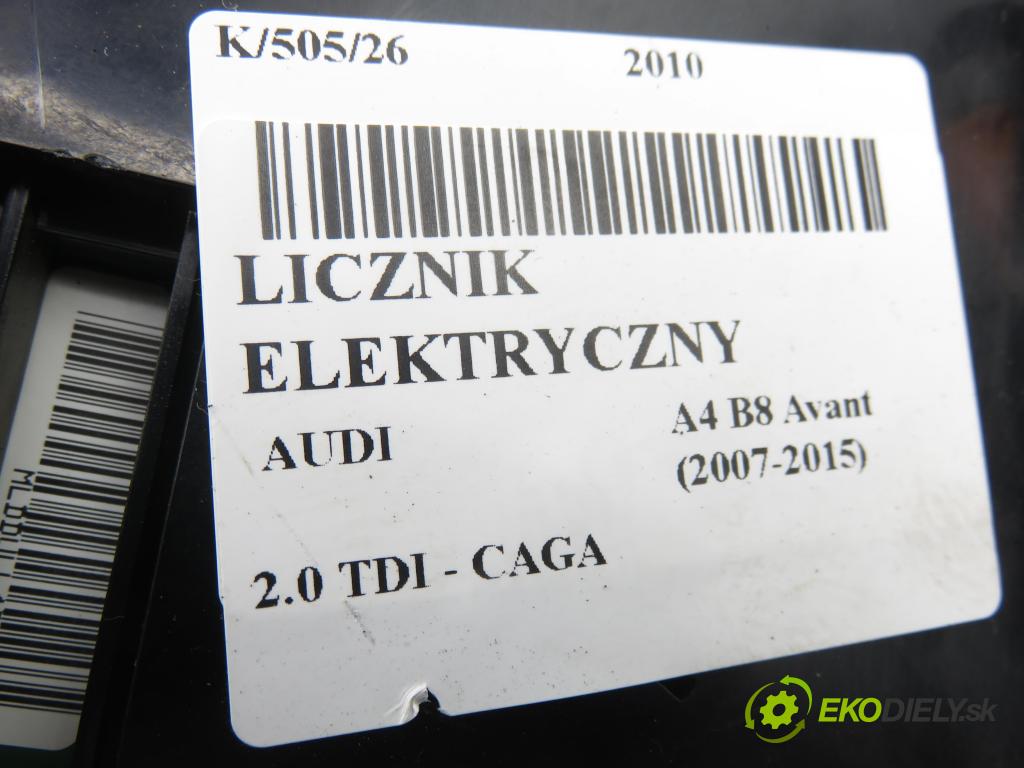 AUDI A4 Avant (8K5, B8) KOMBI 2010 105,00 2.0 TDI - CAGA 1968,00 Prístrojovka elektrický 8K0920930N ; 580002371409