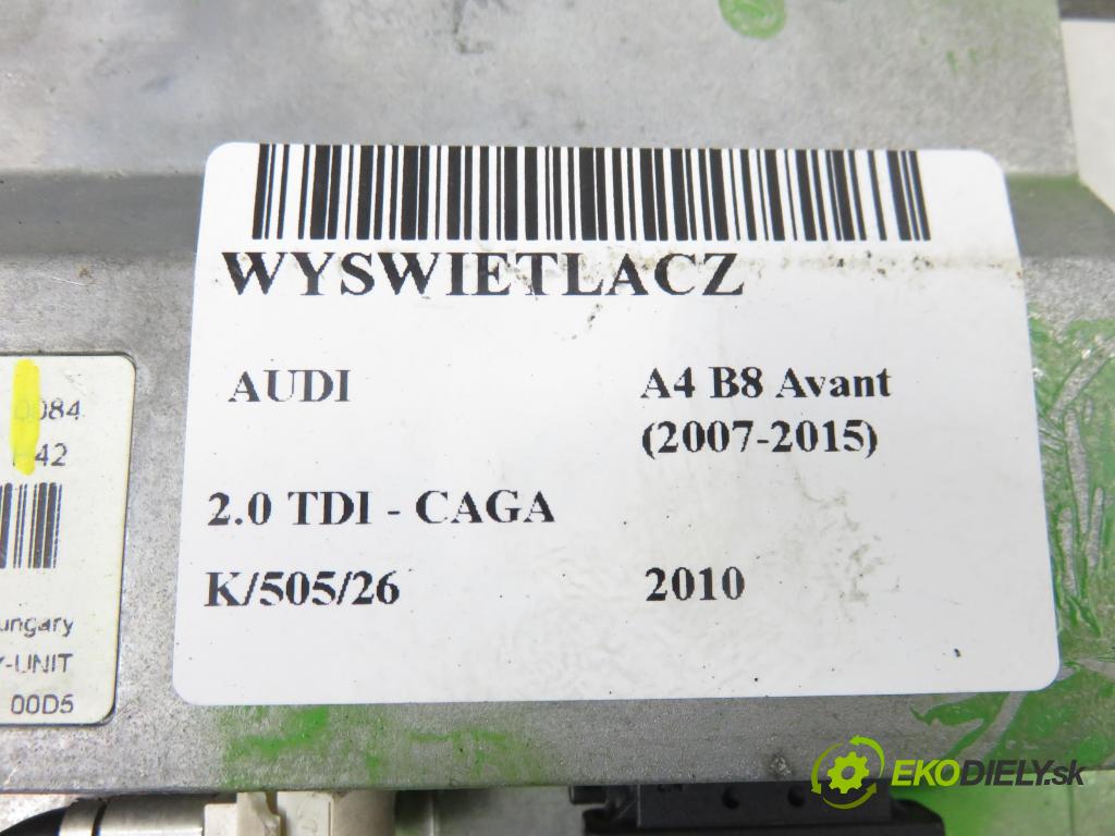 AUDI A4 Avant (8K5, B8) KOMBI 2010 105,00 2.0 TDI - CAGA 1968,00 ZOBRAZIT: 8T0919604