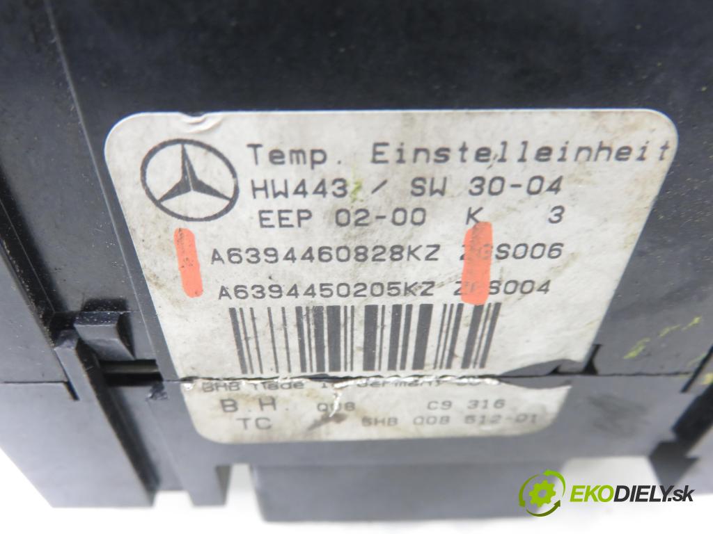MERCEDES-BENZ VIANO (W639) VAN 2004 110,00 CDI 2.2 150 - OM 646.982 2148,00 Panel kúrenia KLIMATIZACE: A6394460828KZ