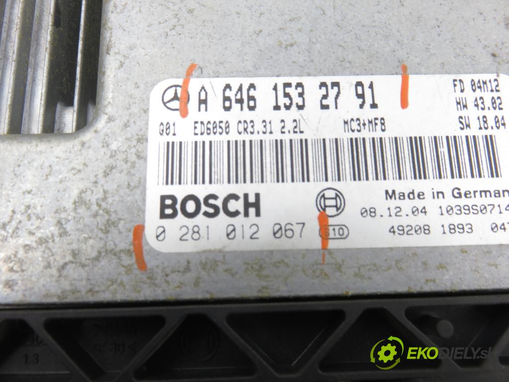 MERCEDES-BENZ VIANO (W639) VAN 2004 110,00 CDI 2.2 150 - OM 646.982 2148,00 Riadiaca jednotka Motor A6461532791 ; 0281012067