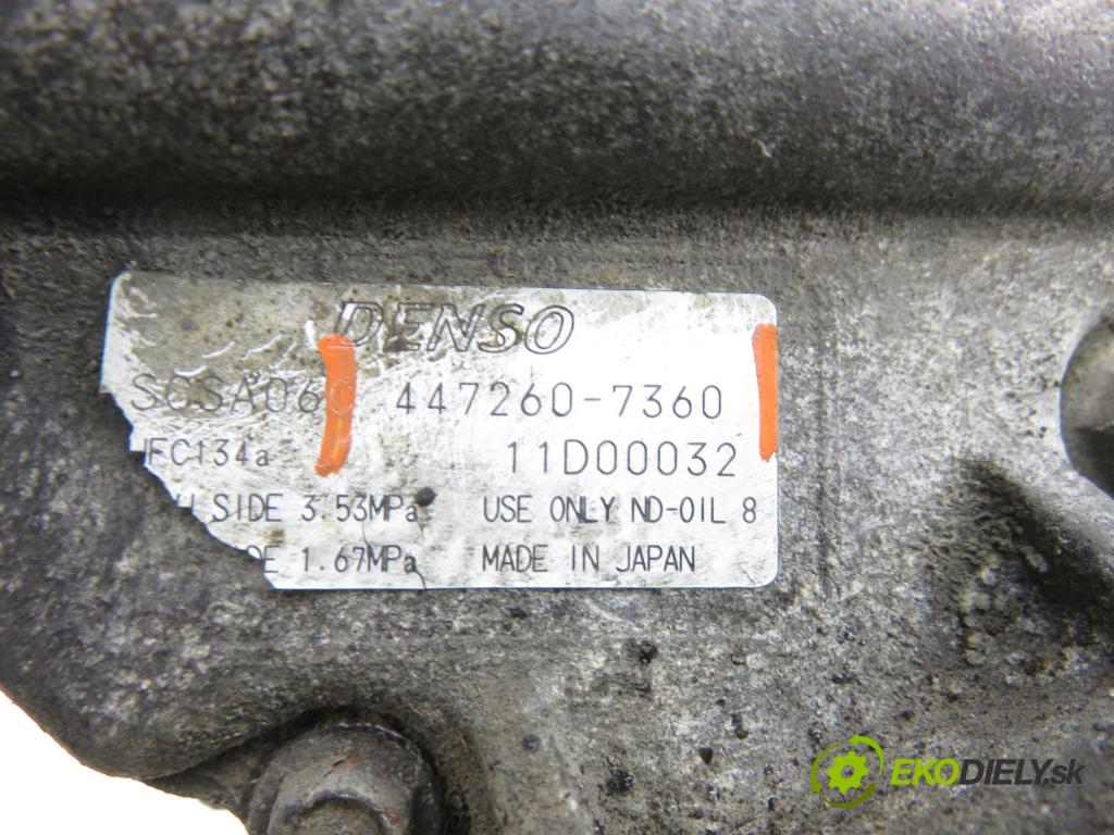 TOYOTA YARIS (_P1_) HB 2004 55,00 1.4 D-4D (NLP10_) - 1ND-TV 1364,00 KOMPRESOR: klimatizace 4472607360 (Kompresor klimatizace)