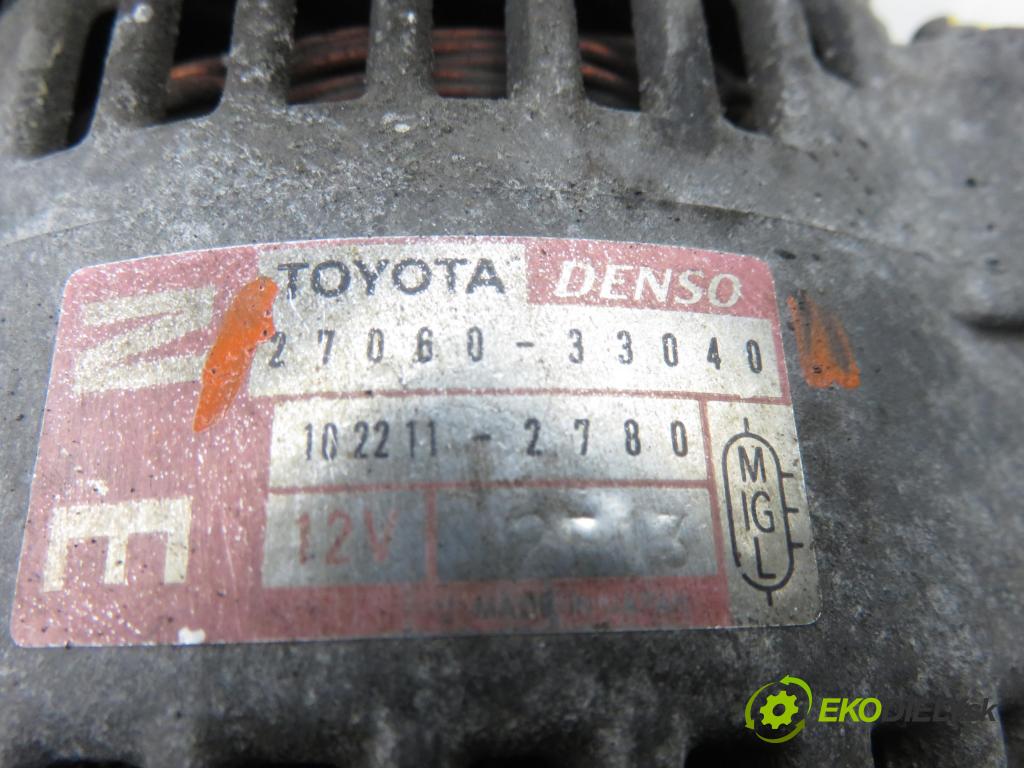 TOYOTA YARIS (_P1_) HB 2004 55,00 1.4 D-4D (NLP10_) - 1ND-TV 1364,00 Alternátor 2706033040 (Alternátor)