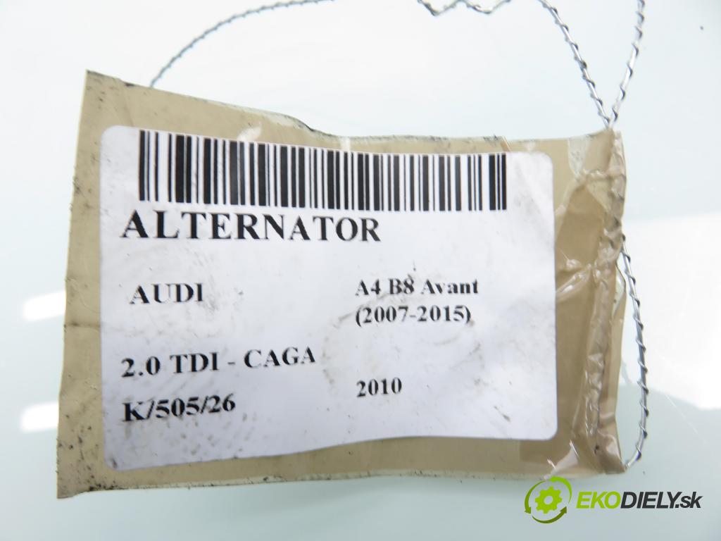AUDI A4 Avant (8K5, B8) KOMBI 2010 105,00 2.0 TDI - CAGA 1968,00 Alternátor TG14C011 (Alternátor)