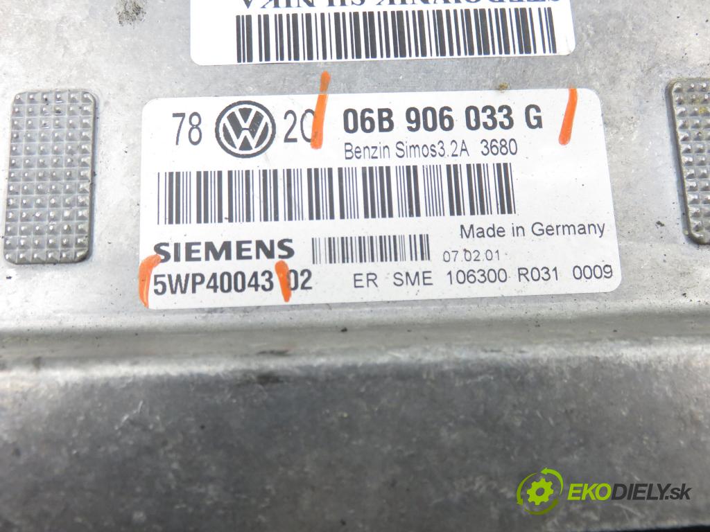 VW PASSAT B5.5 Variant (3B6) KOMBI 2001 85,00 2 - AZM 1984,00 Riadiaca jednotka Motor 06B906033G ; 5WP40043